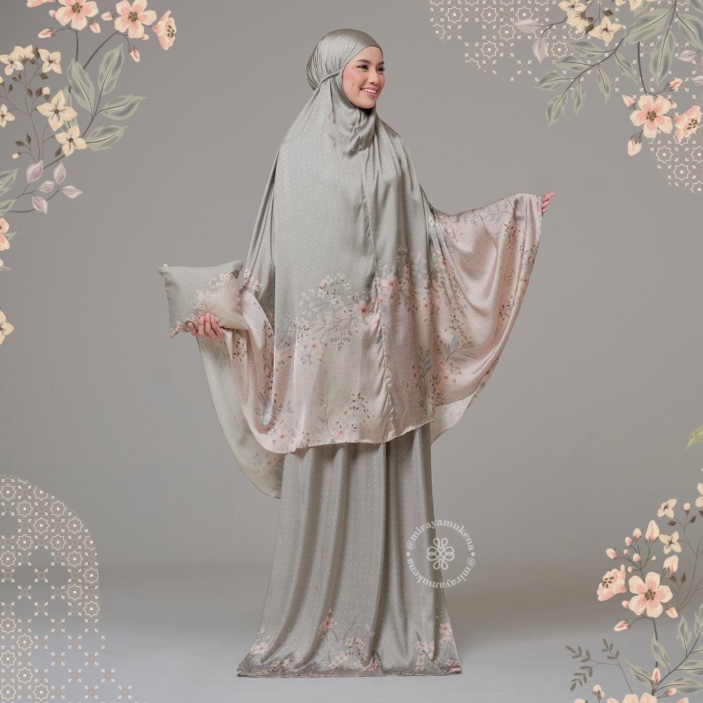 Mukena Travel Printing Miraya Wisteria Moss