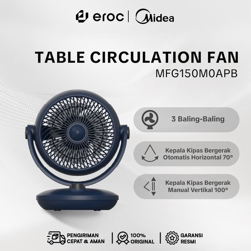 Jual Midea Kipas Meja / Table Circulation Fan MFG150M0APB - Mini Size ...