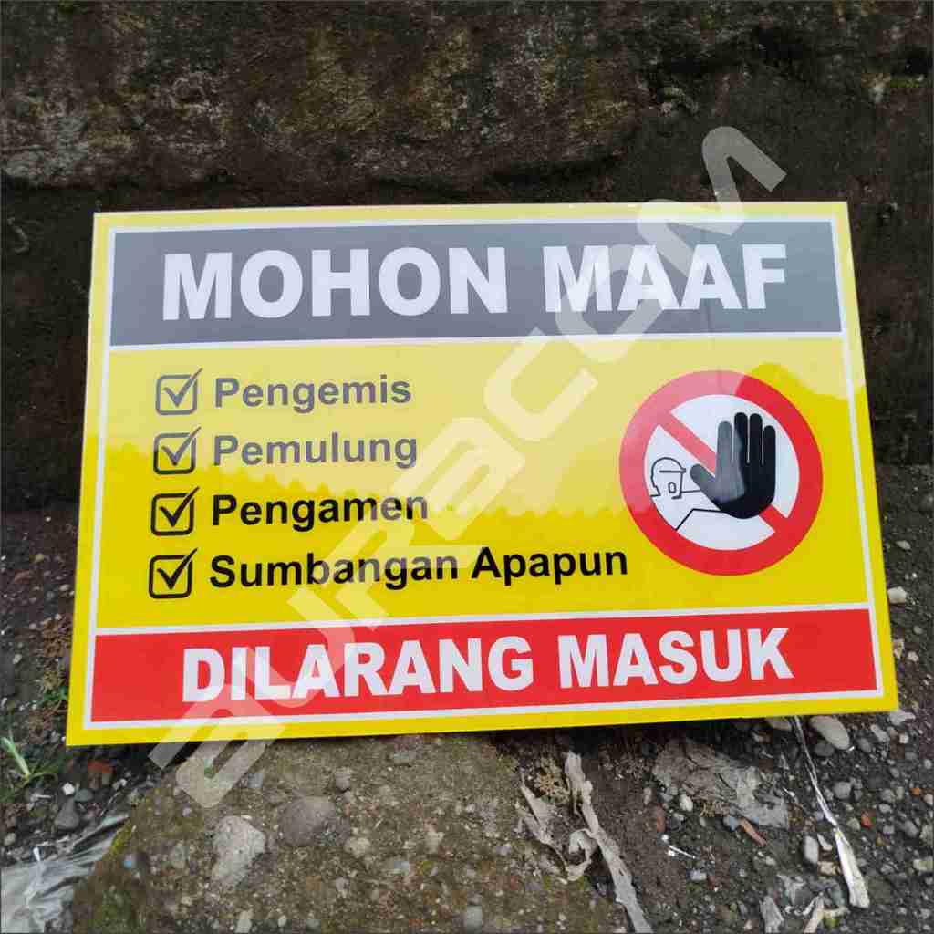Jual Acrylic rambu dilarang masuk & Design Custom ( A89 ) | Shopee ...