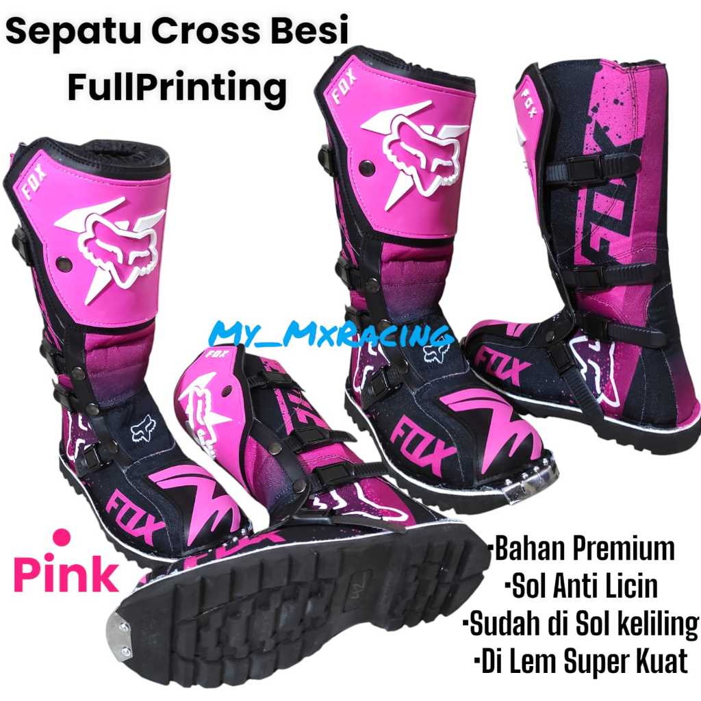 Jual SEPATU CROSS TRAIL FULL PRINTING PINK TIPE UJUNG BESI SEPATU ...