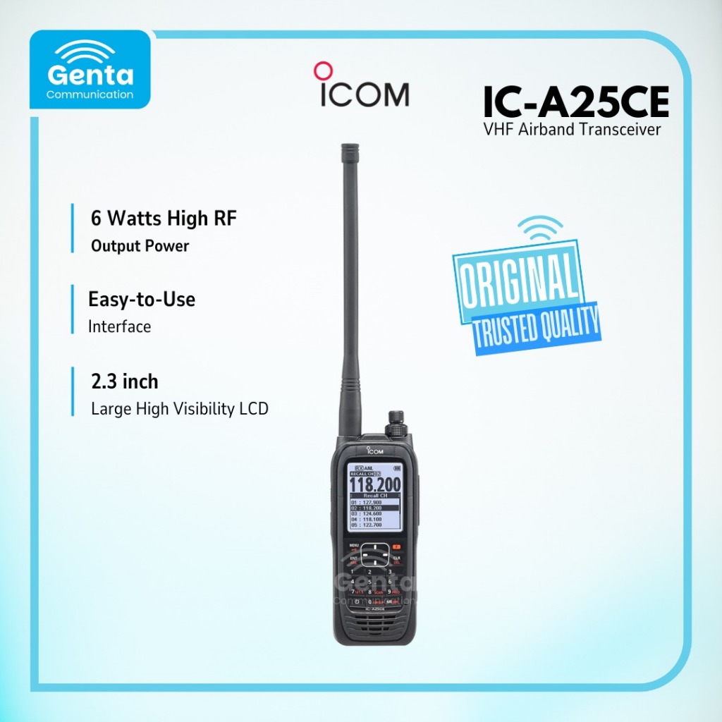 Jual HT ICOM IC-A25CE/ICOM IC A25CE / IC A25CE VHF Airband Transceiver ...