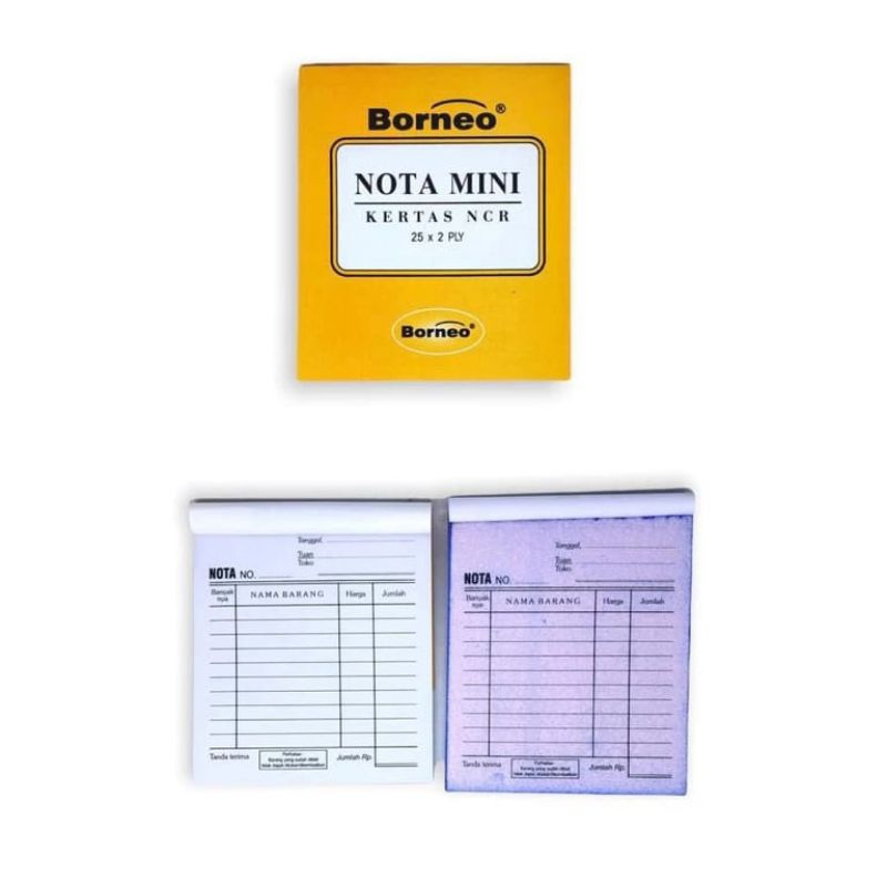 Jual NOTA NCR RANGKAP 2 MINI BORNEO | Shopee Indonesia