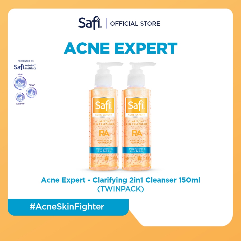 Jual Safi - Acne Expert - Clarifying 2In1 Cleanser 150Ml - Twinpack ...