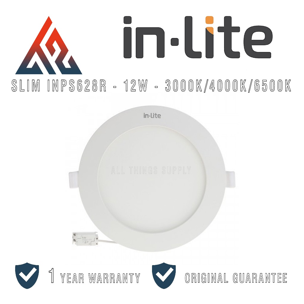 Jual Inlite INPS628R LED Lampu Slim Downlight Panel Inbow Bulat 12W ...