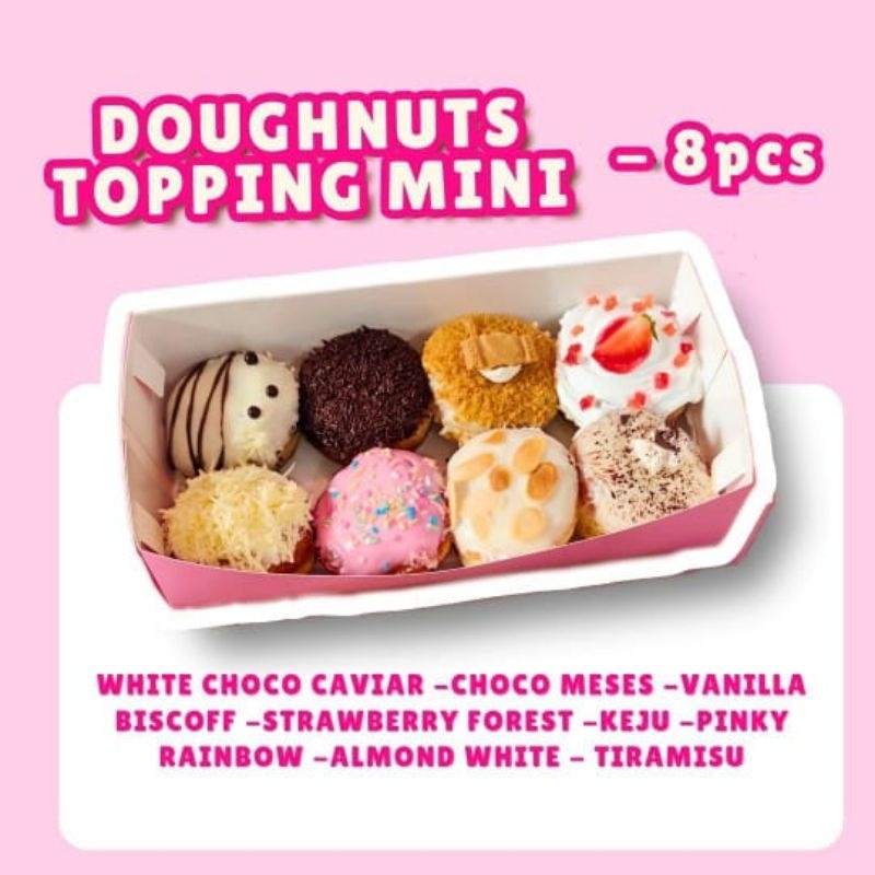 Jual Doughnuts topping mini 8 pcs | Shopee Indonesia