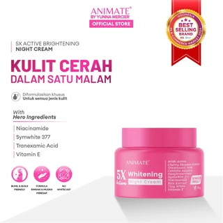 Animate 5X Active Whitening Night Cream / Krim Malam 10 gr
