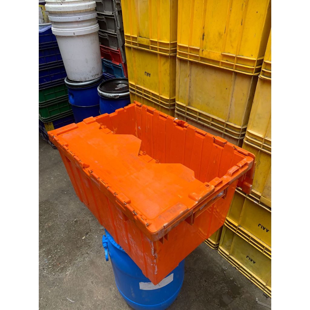 Jual WARNA RANDOM Box plastik bekas nestable box tempat buah bekas box ...