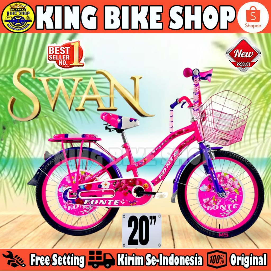 Jual Sepeda Anak Remaja Perempuan TANGO FONTE SWAN Ukuran 20 Inch ...