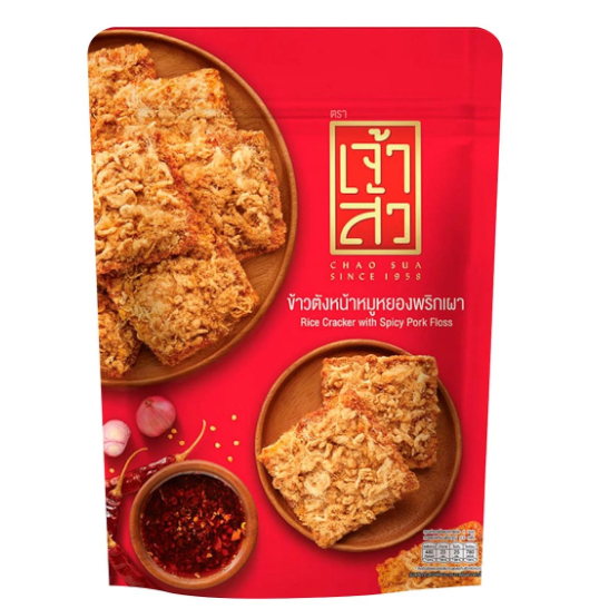 Jual Chao Sua Khao Tang rice cracker with pork 80gr | Thailand Snack ...