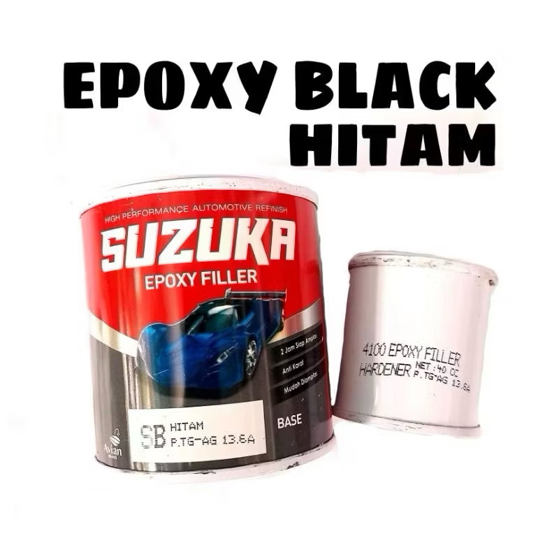 Jual Suzuka Epoxy Filler Black 200ml Epoksi Hitam Poxy Poksi Primer ...