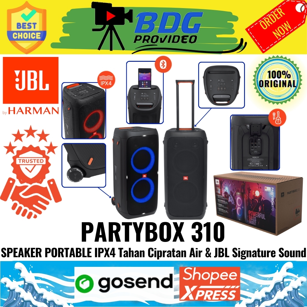 JBL PARTYBOX 310 BLACK Speaker Bluetooth portable JBL Partybox 310 IPX4