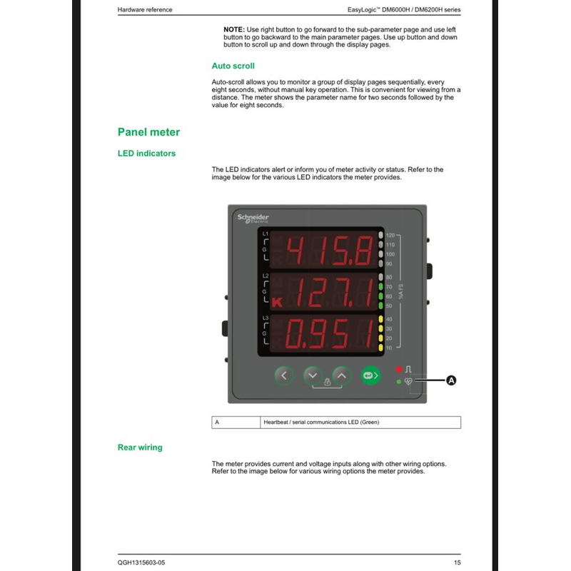 Jual Schneider EasyLogic DM6200H series POWER METER DM6200 DM6200H ...