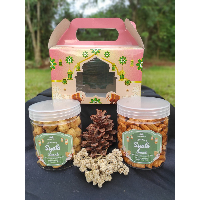 Jual Hampers Lebaran Isi 2 Toples Snack 600 ml - Makanan Cemilan Kering ...