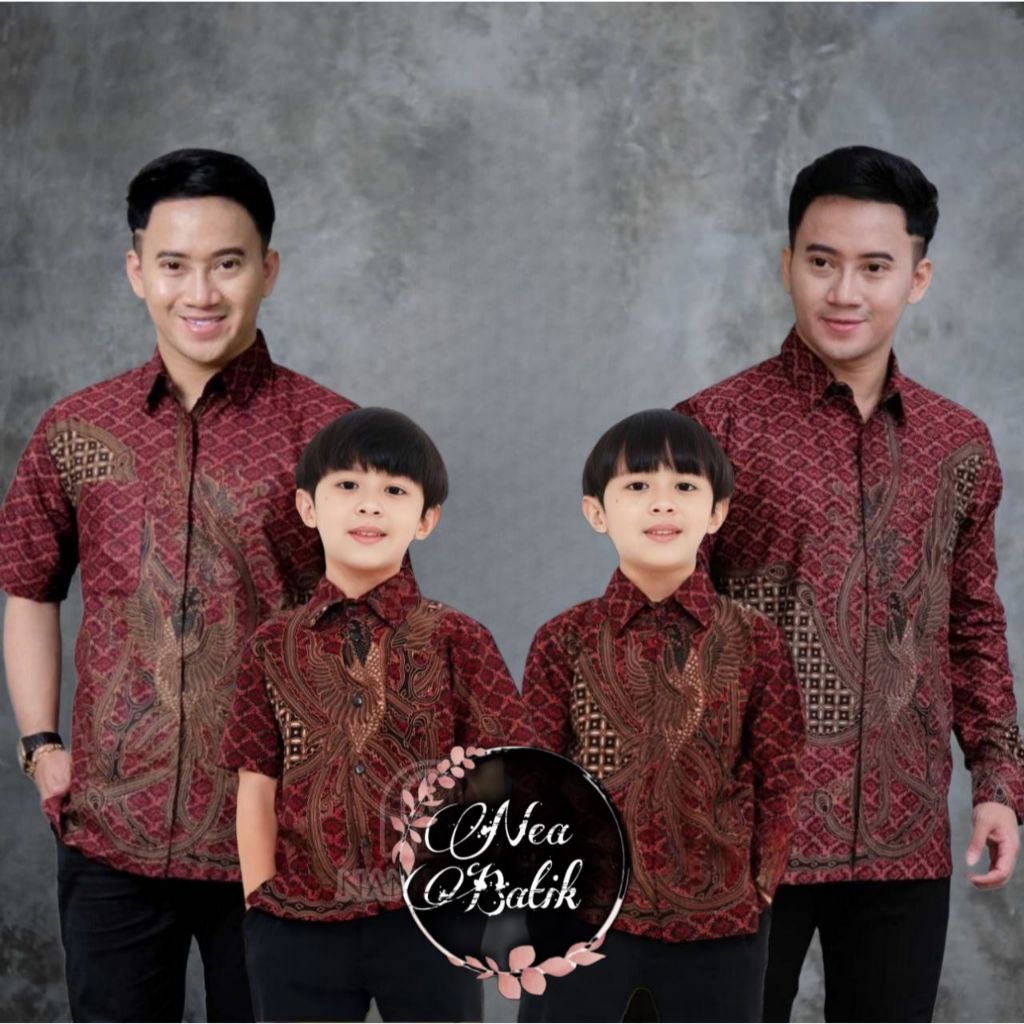 Jual Couple Sweet Batik motif PHONIK MAROON baju batik keluarga/Baju ...