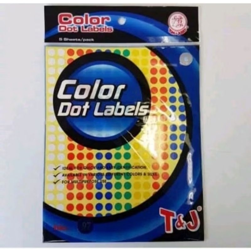 Jual T&J Tom &Jerry Label Nama Color Dot Label Menempel Stiker Dot ...