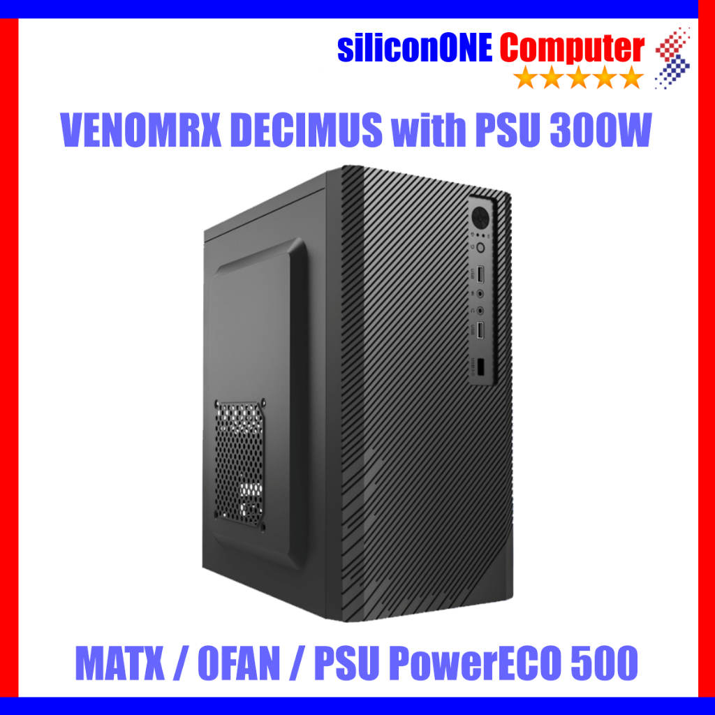 Jual VenomRX Casing PC Decimus M-ATX with PSU Power Eco 300W | Shopee ...