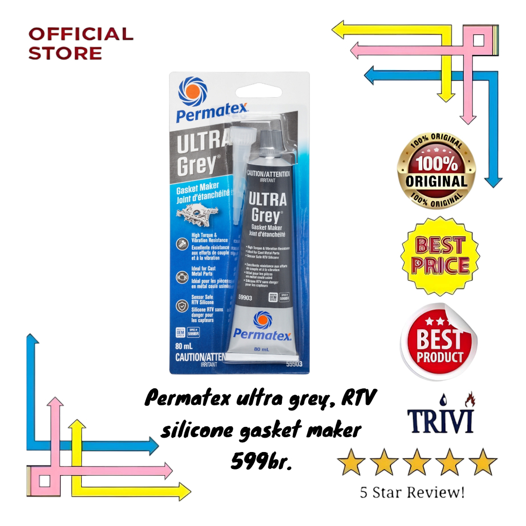 Jual Permatex Ultra Grey RTV Silicone Gasket Maker 599br (99gr ...