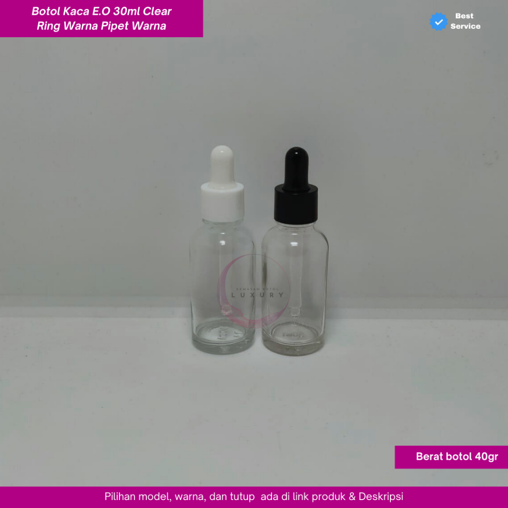 Jual Botol 30ml EO Kaca Ring n18 Botol Serum | Shopee Indonesia