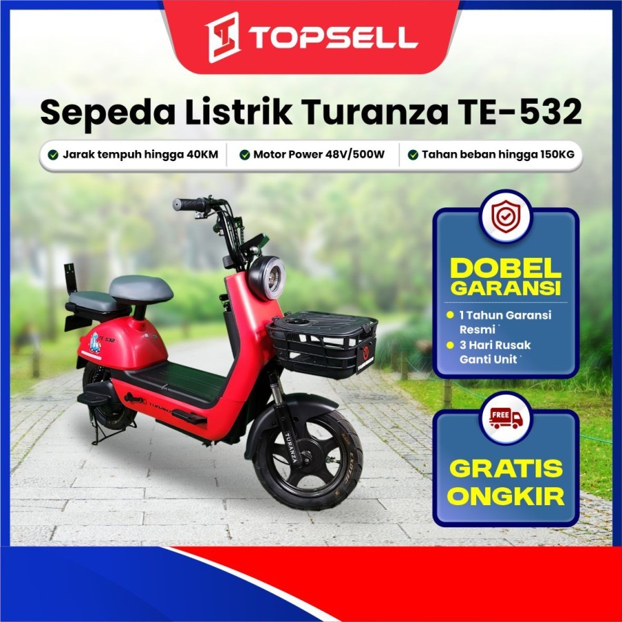 Jual Sepeda Listrik Turanza TE 532 By Pacific Max 500 Watt Jarak Tempuh ...