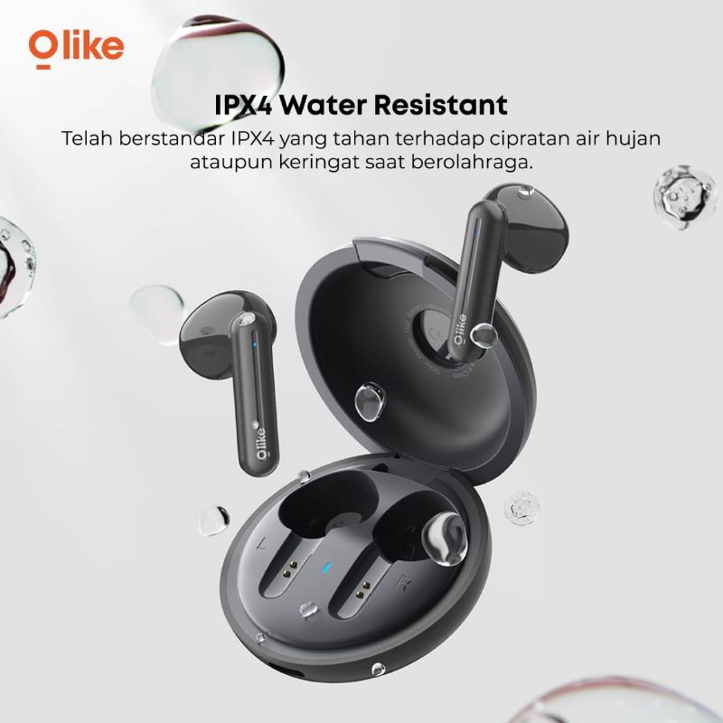 Jual TWS OLIKE T100 earphone bluetooth 5.3 IPX4 touch control ORIGINAL ...