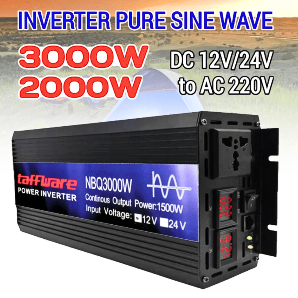 Jual PUSAT Taffware Power Inverter 3000 Watt Mobil Pure Sine Wave DC ...