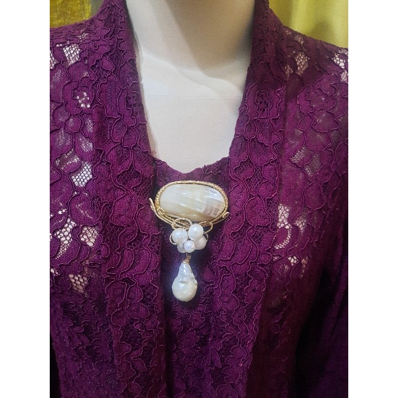 Jual Bros handmade wire tembaga gold kerang mabe mix barok | Shopee ...