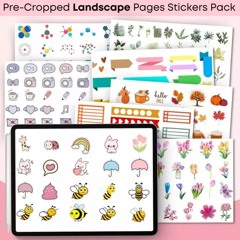 Jual 30,000+ Daily Digital Sticker Book Digital Stickers, Sticky Notes ...