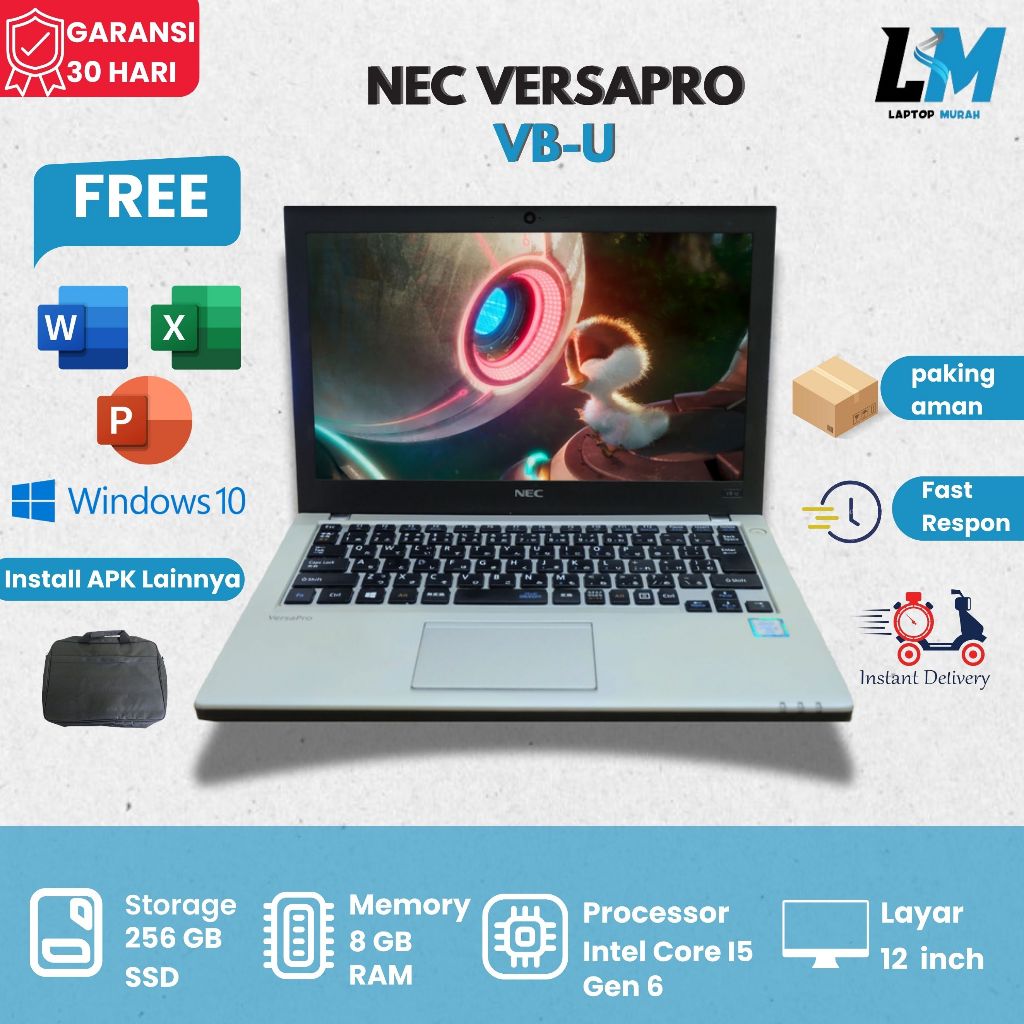 Jual Laptop NEC VB-U Core I5 Gen 6 Ram 8gb Ssd 256gb Free