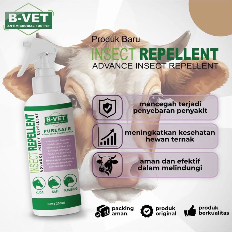 Jual Spray Anti Lalat dan Serangga ternak B-vet Insect Repellent ...