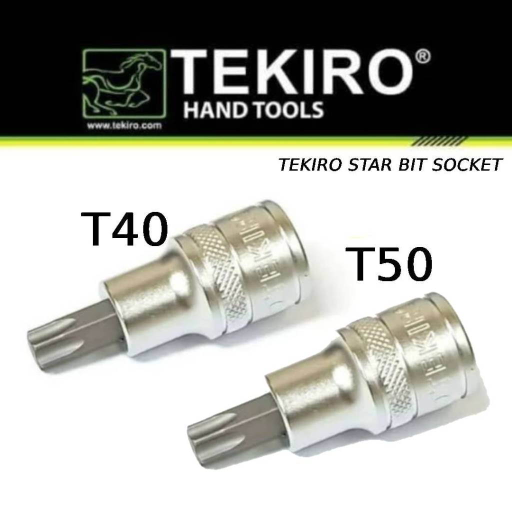 Jual TEKIRO star bit socket T40/T45/T50 1/2inch kunci mata sock BINTANG ...