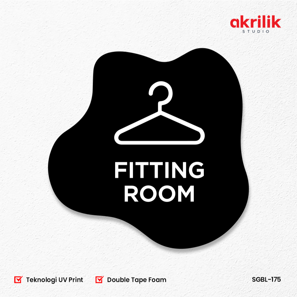 Jual Fitting Room Sign Akrilik Papan Ruangan Acrylic Signage Label ...