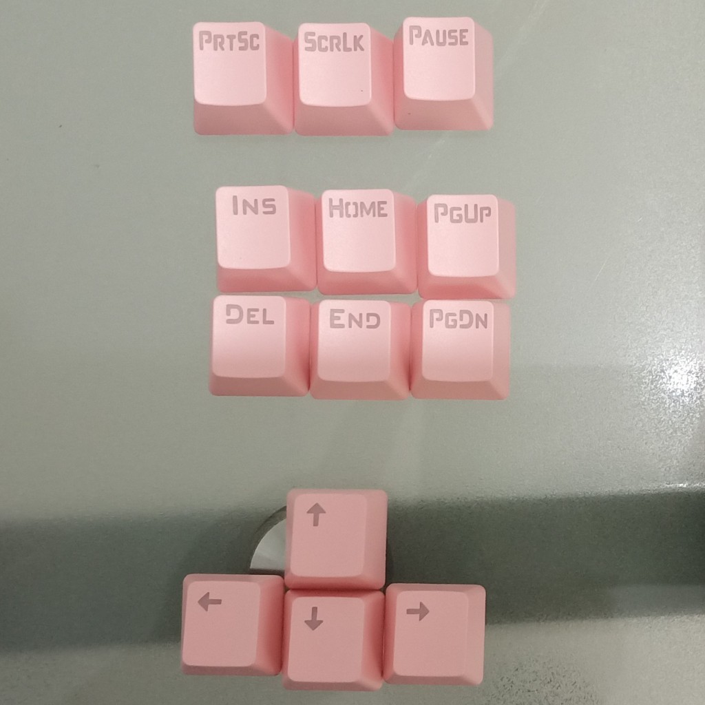 Jual Keycaps Mechanical Keyboard OEM Pink ABS Doubleshot Shine Thru ...