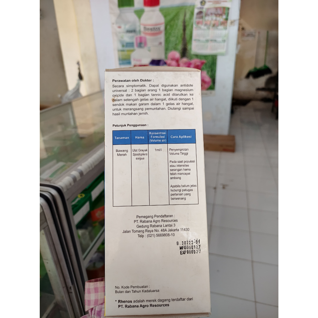 Jual Insektisida & Akarisida RHENOS 36EC 900ml Pembasmi Ualat Dan ...