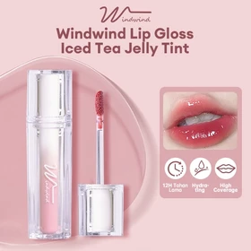 FREE GIFT Windwind Lip Gloss Iced Tea Jelly Tint Lipstik Glossy Water Mirror Lip Balm