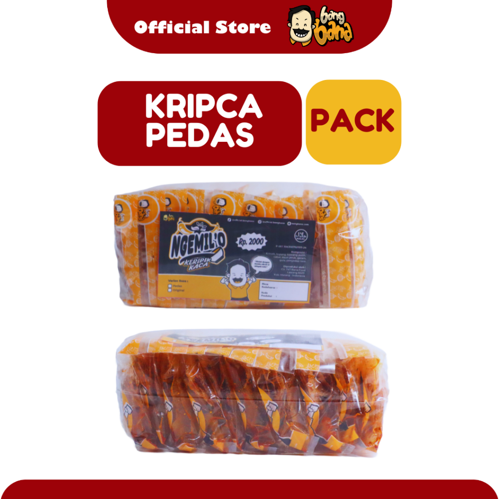 Jual Kripca Keripik Kaca Pedas Cikruh Daun 1 Pack Isi 10 Pcs | Shopee ...