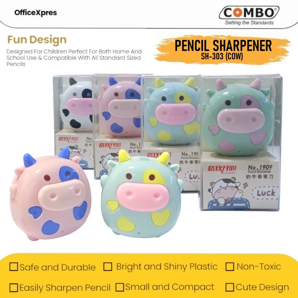 Jual Serutan Pensil Cow / Rautan Pensil Sapi Lucu / Pencil Sharpener SH ...