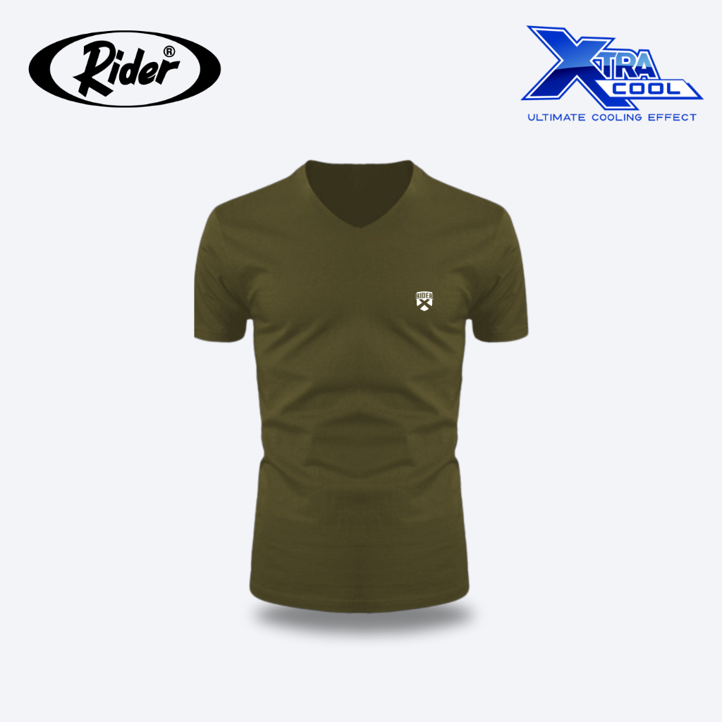 Jual Rider Xtracool T-Shirt - Kaos Pria V-Neck R259BWAG Warna Army ...