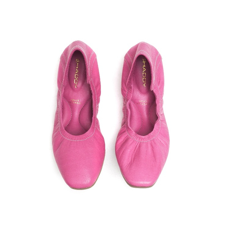 Sepatu datar Brave Pink & Hero Green