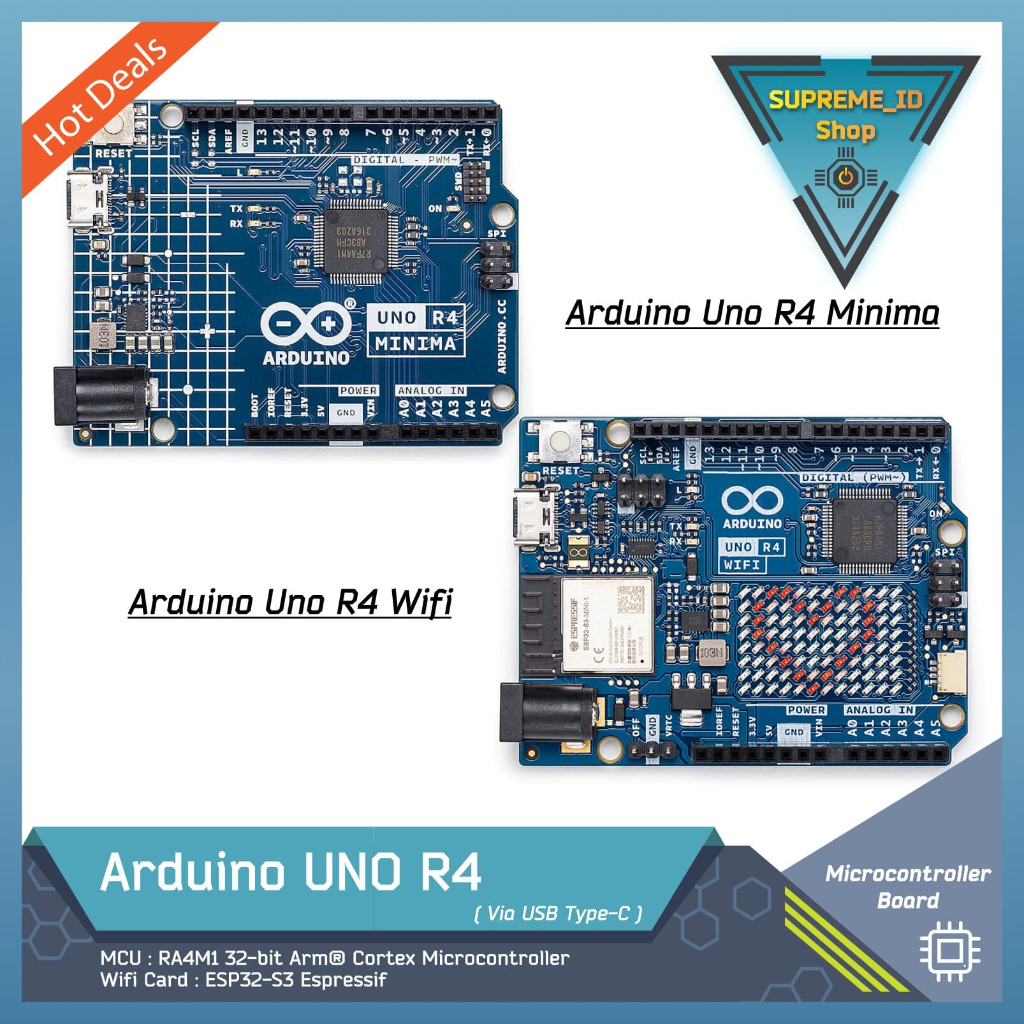 Jual Arduino Uno R4 Wifi Minima ESP32-S3 RA4M1 32-bit Arm ...
