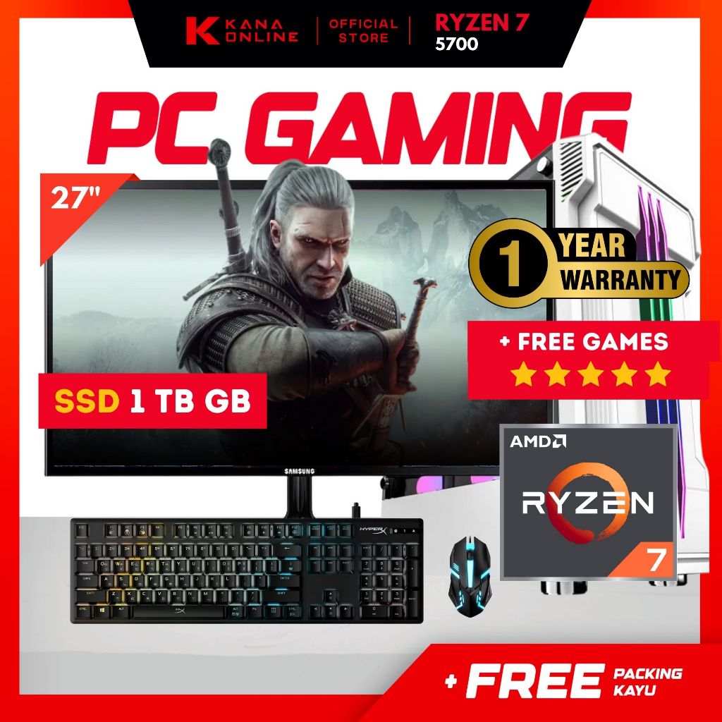 PC GAMING AMD RYZEN 7 5700G  SSD 1TB DDR4 32GB