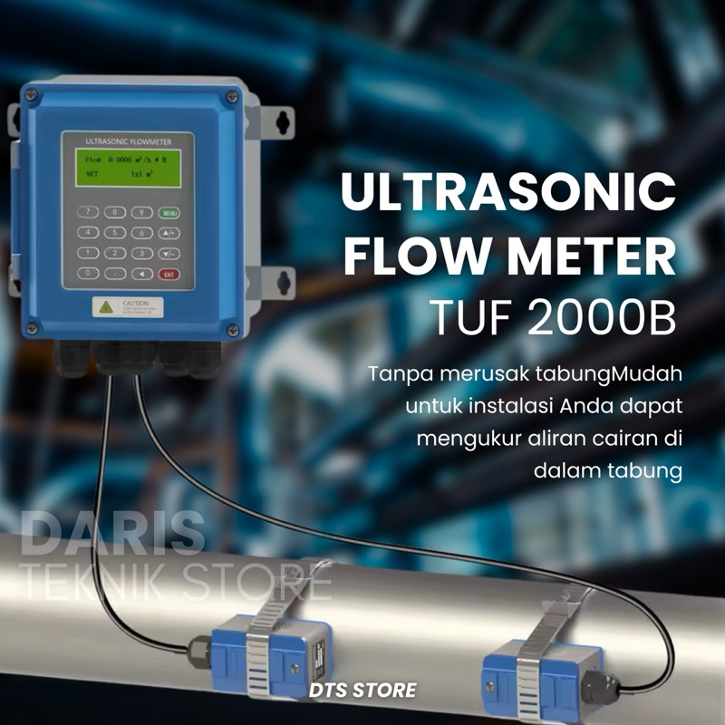 Jual Ultrasonic Flow Meter 50-700mm TUF2000B Flow Tester TM1 TUF 2000B ...