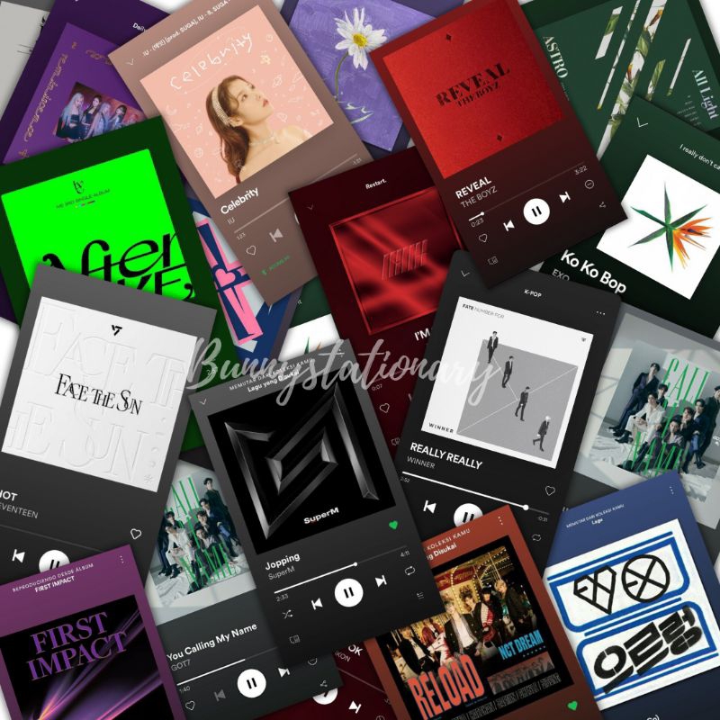 Jual Sticker Aesthetic lirik lagu Spotify / Sticker Aesthetic Bullet ...