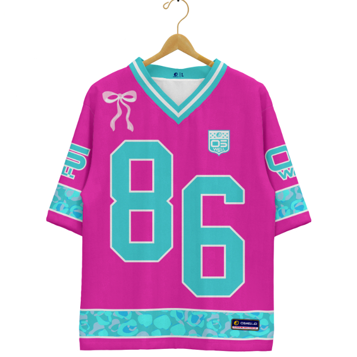 Jual JERSEY RUGBY HOCKEY RIBBON PINK TOSCA GRATIS NAMA DAN NOMOR ...