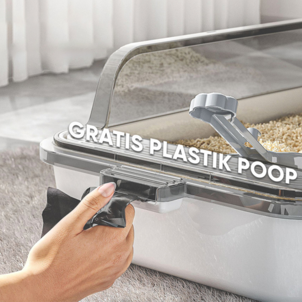 Jual [FREE Sekop dan Poop Bag] Litter Box Poop bag Wadah Pasir Kucing ...
