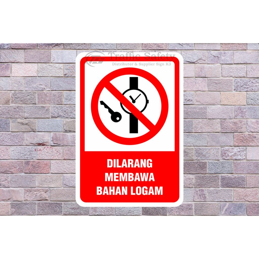 Jual Rambu dilarang membawa bahan logam - Plat Alumunium 1.2mm | Shopee ...