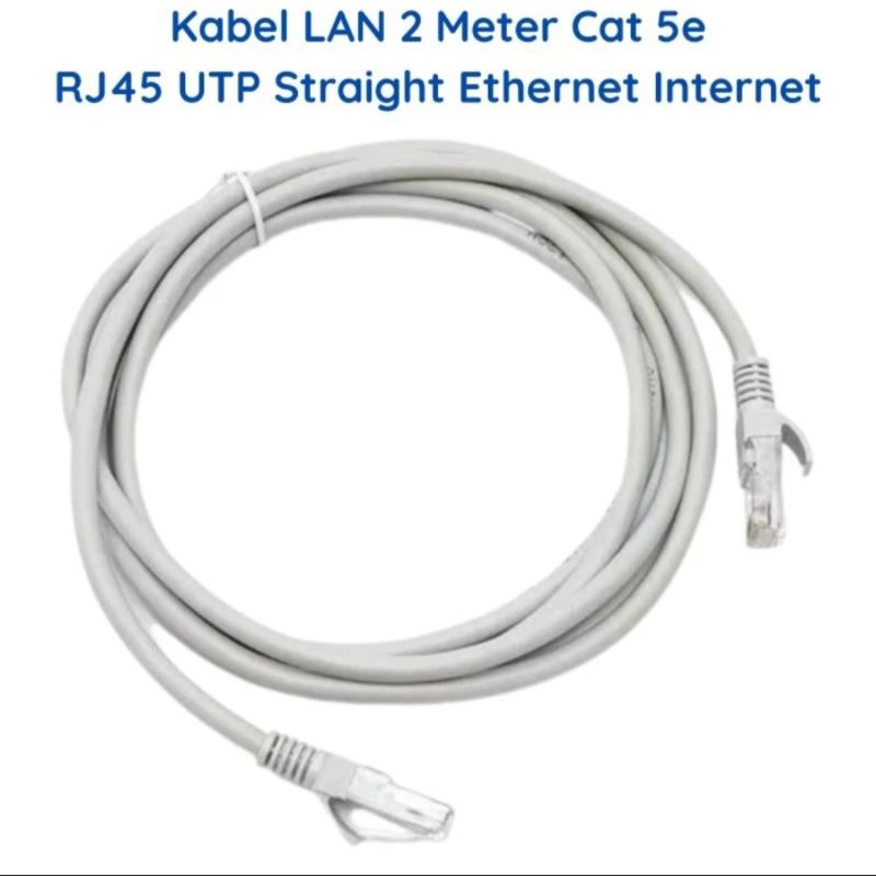 Jual Kabel LAN 2 Meter lengkap dengan konektor RJ45 | Shopee Indonesia