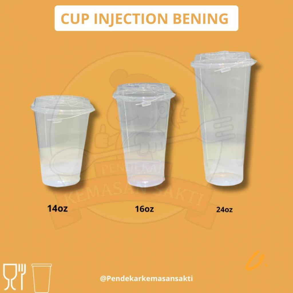 Jual Gelas Thinwall Cup Injection + Tutup Bening 400ml 500ml 700ml ...
