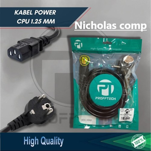 Jual KABEL POWER CPU Listrik 1.8 - 5 METER ProffTech | Shopee Indonesia