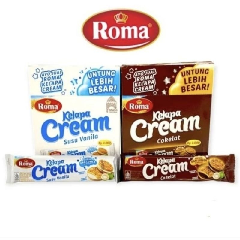 Jual Roma Kelapa Cream (1 Pack isi 12 Psc) | Shopee Indonesia