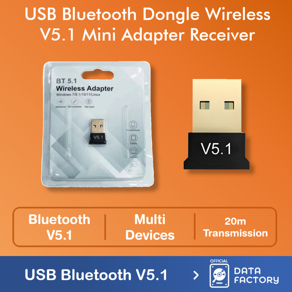 Jual USB Bluetooth Dongle Wireless V5 1 Mini Adapter Receiver Shopee 